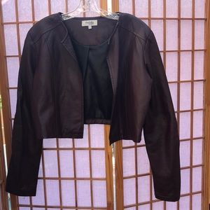 Charlotte Russe Crop Pleather Jacket